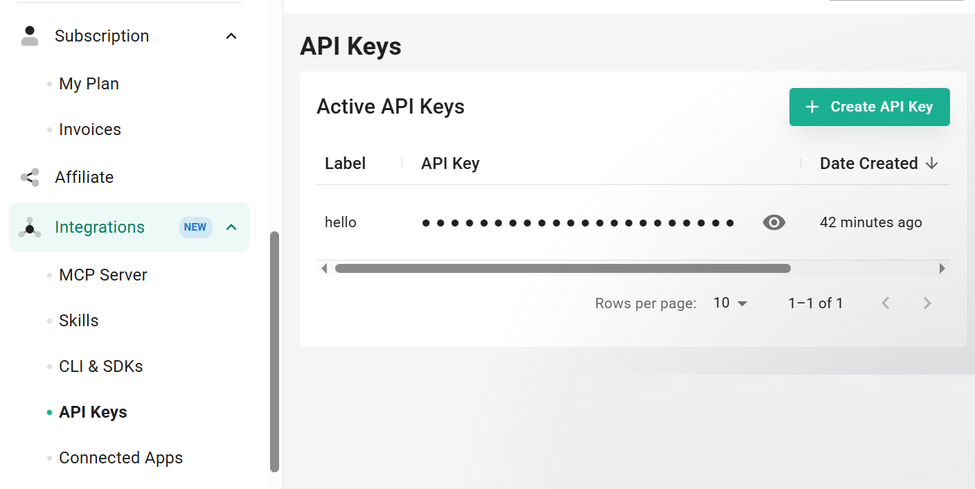 获取 API Token 截图